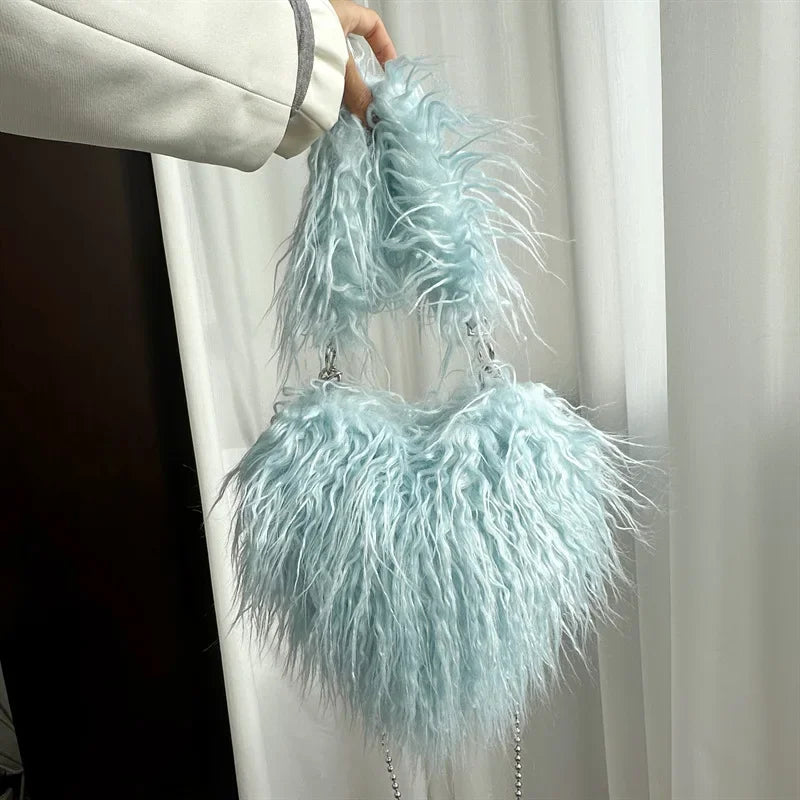 Amélie | Heart Plush Shoulder Bag